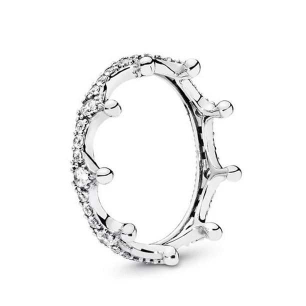 Anillo de Corona Plata Brillante